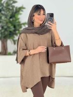 مانتو پانچ بغل سه دکمه کد 7670 - تصویر 10