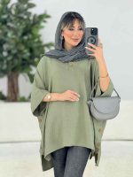 مانتو پانچ بغل سه دکمه کد 7670 - تصویر 2