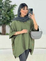 مانتو پانچ بغل سه دکمه کد 7670 - تصویر 13