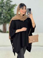 مانتو پانچ بغل سه دکمه کد 7670 - تصویر 4