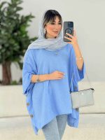 مانتو پانچ بغل سه دکمه کد 7670 - تصویر 3