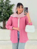 شومیز طرح دار یاسمین کد 7676 - تصویر 8
