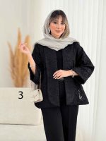 مانتو طرح دار نیلیا کد 7726 - تصویر 4