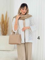 مانتو طرح دار نیلیا کد 7726 - تصویر 9