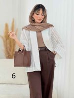 مانتو طرح دار نیلیا کد 7726 - تصویر 22