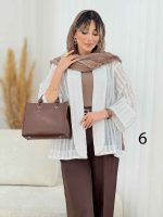 مانتو طرح دار نیلیا کد 7726 - تصویر 14