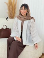 مانتو طرح دار نیلیا کد 7726 - تصویر 3