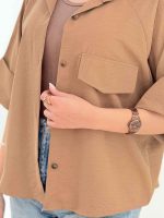 شومیز جیب نما آستین پاکتی کد 7662 - تصویر 13