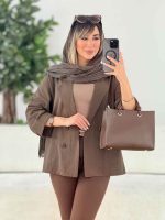 مانتو کتی لینن چهاردکمه کد 7772 - تصویر 7
