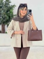 مانتو کتی لینن چهاردکمه کد 7772 - تصویر 2