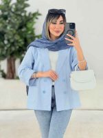 مانتو کتی لینن چهاردکمه کد 7772