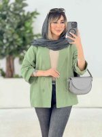 مانتو کتی لینن چهاردکمه کد 7772 - تصویر 3