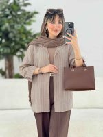 مانتو راه راه حنا کد 7731 - تصویر 2