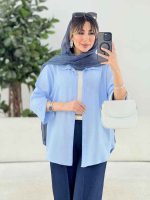 مانتو سر آستین دکمه روژین کد 7742 - تصویر 13