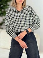 شومیز کراپ طرح گل کد 7743 - تصویر 2