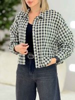 شومیز کراپ طرح گل کد 7743 - تصویر 4