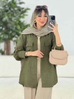 مانتو دو جیب پاکتی پشت دکمه کد 7764 - تصویر 12
