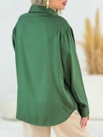شومیز ساتن طرح دار گلایل کد 7730 - تصویر 4