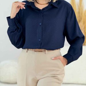 شومیز ساتن طرح دار گلایل کد 7730