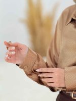 شومیز ساتن طرح دار گلایل کد 7730 - تصویر 14
