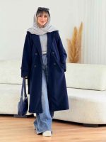 پالتو بلند آستین پاگن نهال کد 7634 - تصویر 5