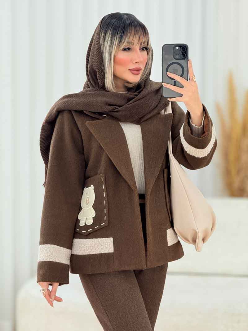 پالتو طرح تدی کد 7624 پالتو طرح تدی کد 7624