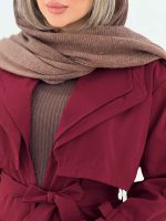 بارانی یقه دوبل ژیله دار کد 7144 - تصویر 5