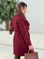 بارانی یقه دوبل ژیله دار کد 7144 - تصویر 8