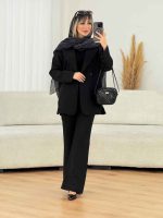 ست مانتو و شلوار بغل پاگن کد 4273 - تصویر 8