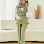 ست جلیقه جیب نما کد 6434