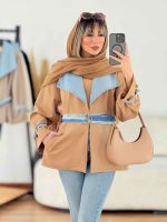 مانتو ترکیبی آستین سگک کد 6290 - تصویر 5