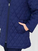 کاپشن کلاه دار لوزی دوزی کد 7652 - تصویر 6