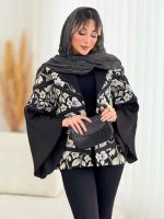 مانتو ترکیبی آستین پلیسه کد 4608 - تصویر 3