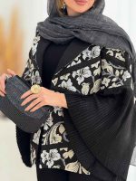 مانتو ترکیبی آستین پلیسه کد 4608 - تصویر 4