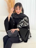 مانتو ترکیبی آستین پلیسه کد 4608 - تصویر 2