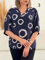 شومیز پشت حلقه دار کد 4864 - تصویر 2