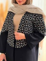 مانتو جلو باز طرح دار کد 7647 - تصویر 5