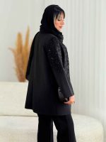 مانتو جلو باز طرح دار کد 7647 - تصویر 8