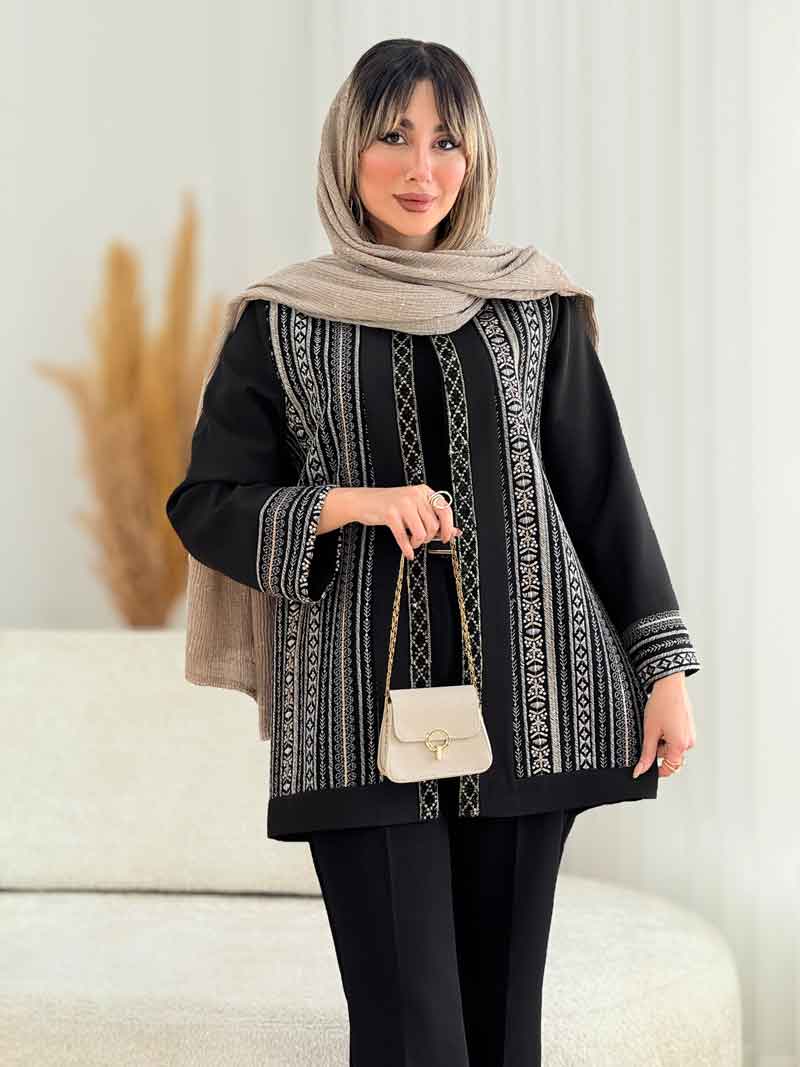 مانتو پولک دوزی جیلان کد 7643