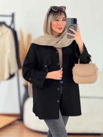مانتو کتان سر جیب دو دکمه کد 7649 - تصویر 8