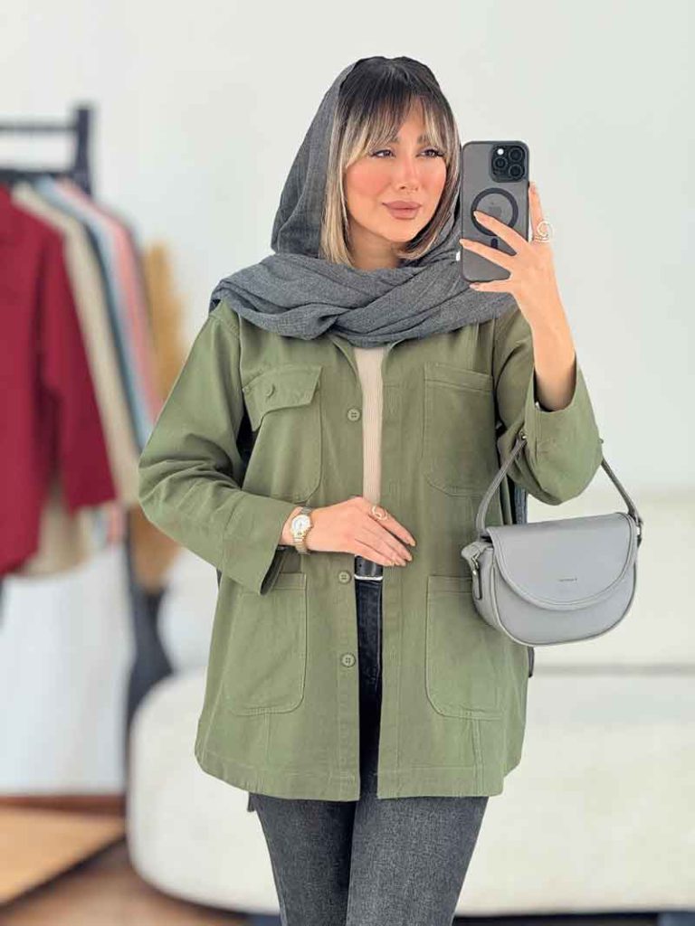 مانتو چهارجیب پایین هلال کد 7644