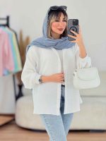 شومیز پایین هلال نگین کد 7673 - تصویر 9