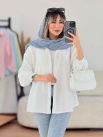 شومیز پایین هلال نگین کد 7673 - تصویر 17