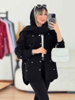 مانتو کتان طرح قلب کد 7648 - تصویر 7