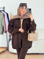 مانتو کتان طرح قلب کد 7648 - تصویر 8