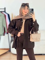 مانتو کتان طرح قلب کد 7648 - تصویر 17