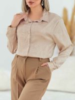 شومیز ساتن طرح دار کد 7687 - تصویر 8