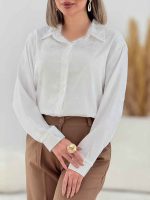 شومیز ساتن طرح دار کد 7687 - تصویر 9