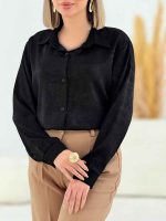 شومیز ساتن طرح دار کد 7687 - تصویر 10