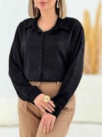 شومیز ساتن طرح دار کد 7687 - تصویر 13
